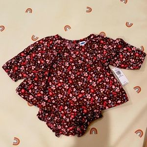 Old Navy Floral 2 Piece Bloomers Set 3-6 months